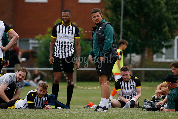 Football action from Harleston Town vs Heacham