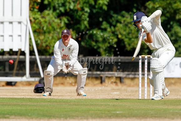 Cricket action from Old Buckenham v Lowestoft Town