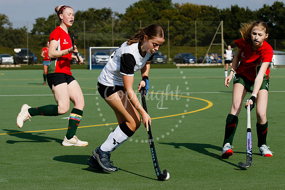 Hockey action from Harleston Magpies Ladies’ III vs Norwich Dr
