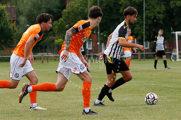 Football action from Harleston Town vs Heacham