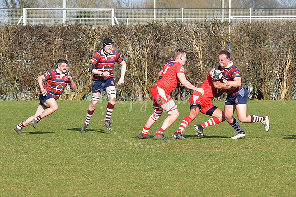 Southwell 1st v Nuneaton Old Edwardians rugby action
