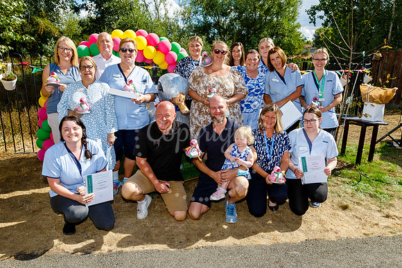 Staff at De Lucy House care home in Diss pictured together for t