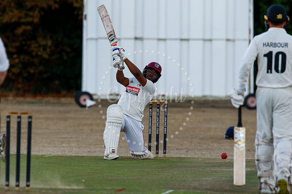 Cricket action from Diss v Bradfield