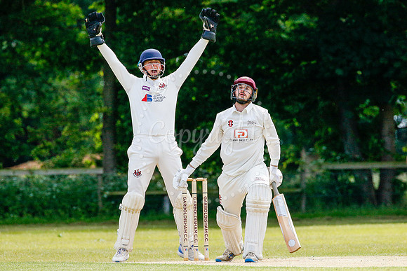 Cricket action from Garboldisham vs Sprowston