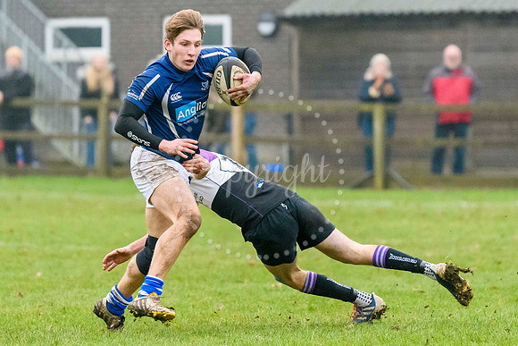 Rugby action from Diss v Woodford