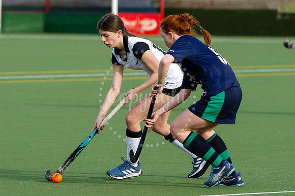 Hockey action from Harleston Magpie Women’s V Ipswich IV