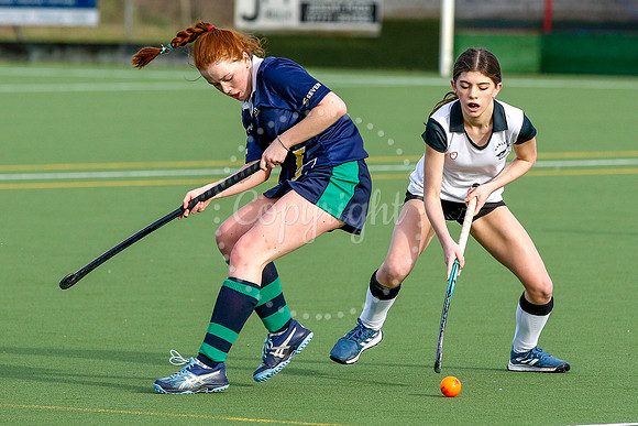 Hockey action from Harleston Magpie Women’s V Ipswich IV