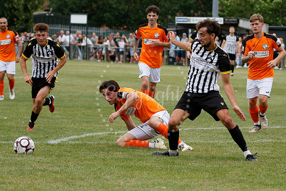 Football action from Harleston Town vs Heacham