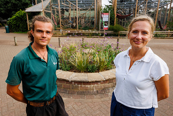 Volunteers have helped to cleared up a green space at Banham Zoo