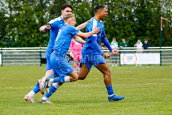 Football action from Framlingham Town versus Cornard United