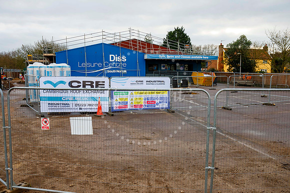 Diss Leisure Centre on Victoria Road which is undergoing refurbi