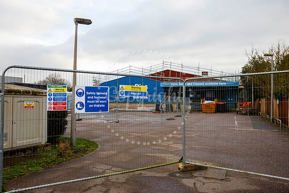 Diss Leisure Centre on Victoria Road which is undergoing refurbi