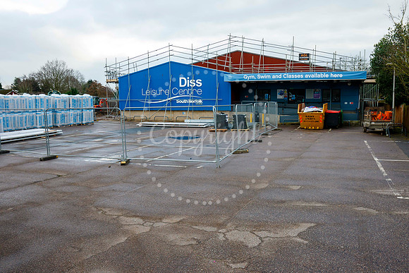 Diss Leisure Centre on Victoria Road which is undergoing refurbi