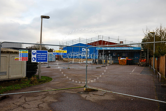 Diss Leisure Centre on Victoria Road which is undergoing refurbi