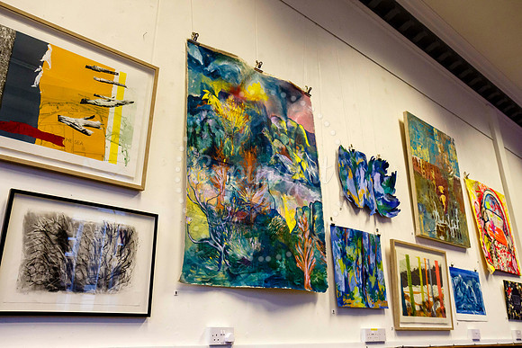 Opening night of the latest exhibition at “The Bank in Eye cal
