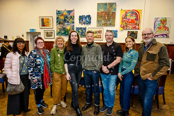 Opening night of the latest exhibition at “The Bank in Eye cal
