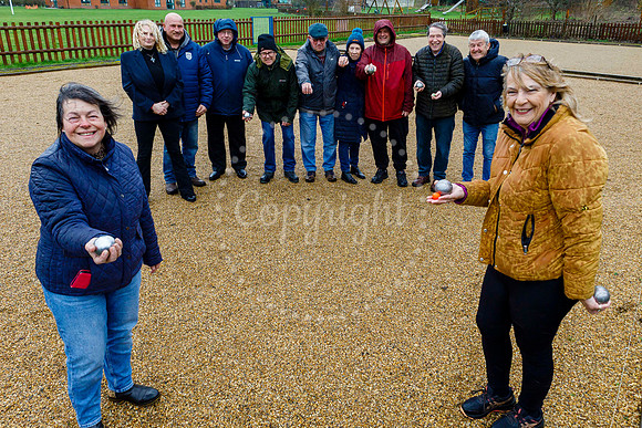 Members of the Eye Saints Community Boules Club who are looking