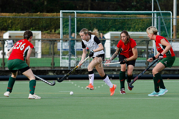 Hockey action from Harleston Magpies Ladies’ III vs Norwich Dr