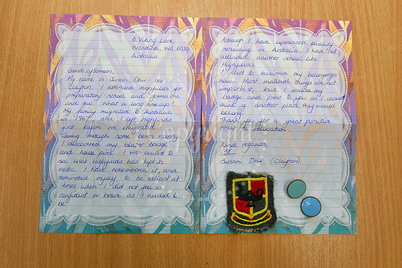 Highfields School's letter from Australia