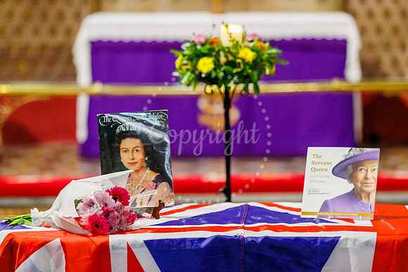The book of condolence set-up for the memory to Queen Elizabeth