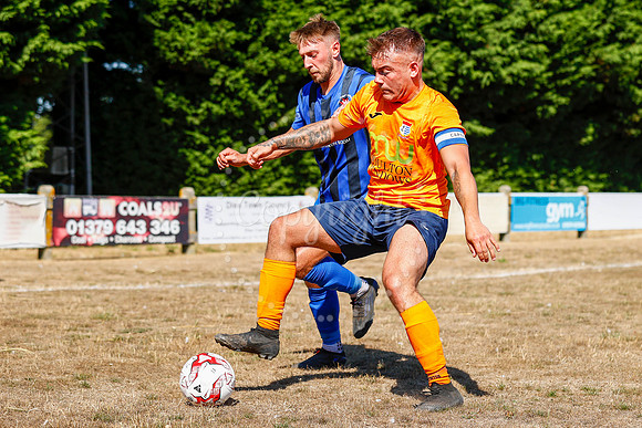 Football action from Diss Town v Whittlesey Athletic.
