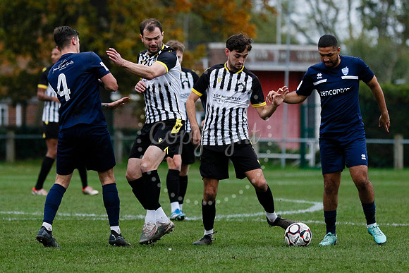 Football action from Harleston vs Bramtham Athletic