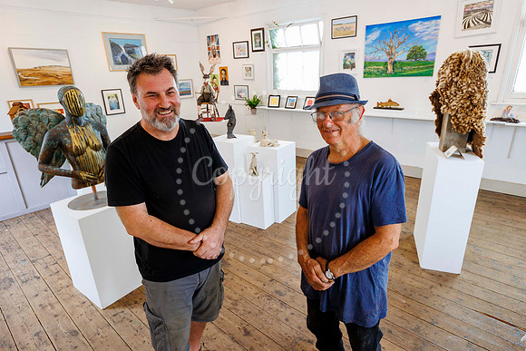 Mike Fenton and David Whatley with the designermakers21 art show