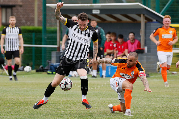Football action from Harleston Town vs Heacham