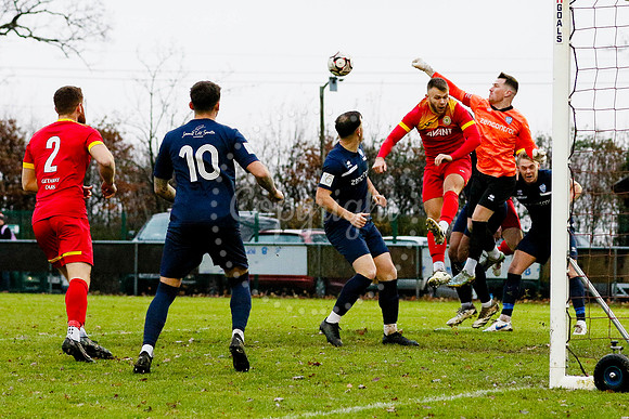 Football action from Walsham-le-Willows vs  Brantham Athletic in