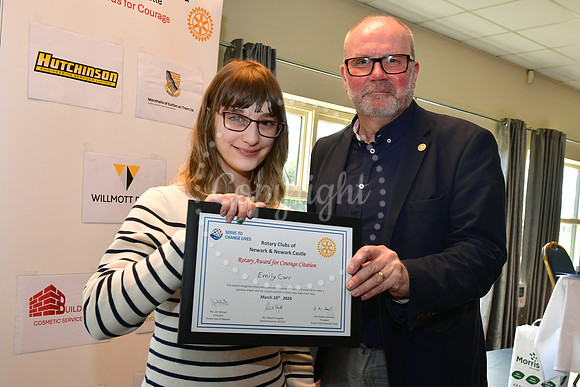 The Rotary Clubs of Newark and Newark Castle, Awards for Courage