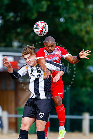Football action from Harleston v Woodbridge