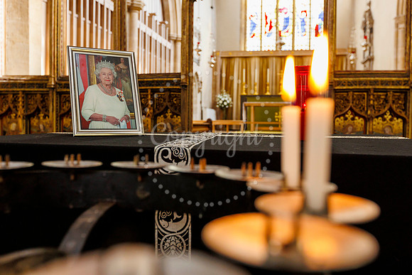 The book of condolence set-up for the memory to Queen Elizabeth