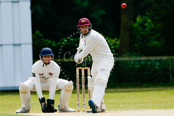 Cricket action from Garboldisham vs Sprowston