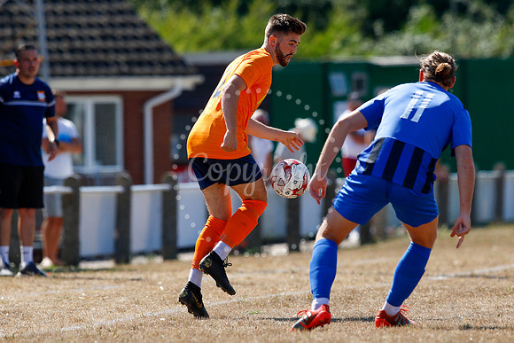 Football action from Diss Town v Whittlesey Athletic.