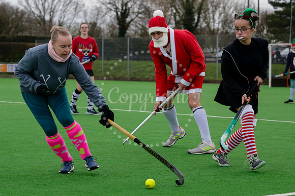 Santa v Elves at Harleston Magpies Hockey Club