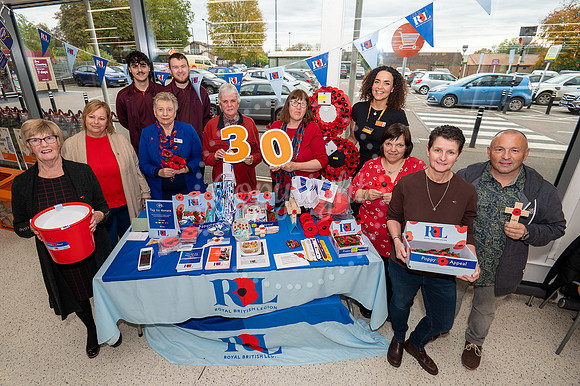 Sainsburys, MildenhallLaunch of annual RBL Poppy Appeal. Pictur
