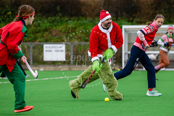 Santa v Elves at Harleston Magpies Hockey Club