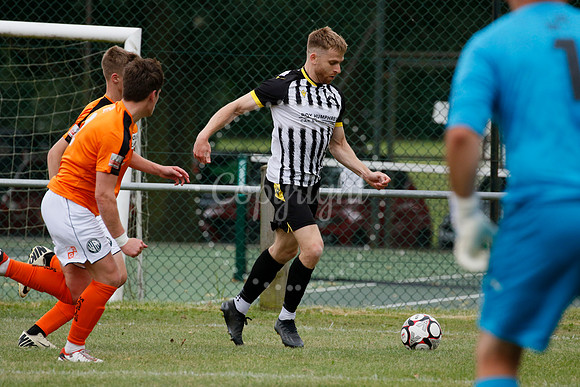 Football action from Harleston Town vs Heacham