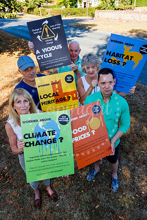 Palgrave residents protesting about the proposed solar farm on t
