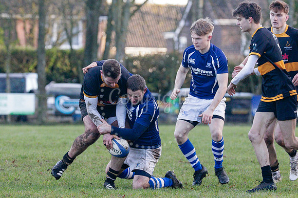 Rugby action from Diss II (Saracens) hosting Southwold II