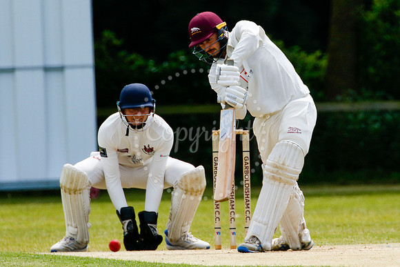 Cricket action from Garboldisham vs Sprowston