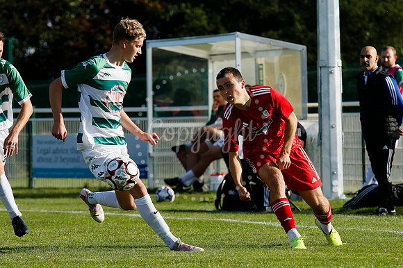 Football action from Framlingham Town vs Haverhill Borough