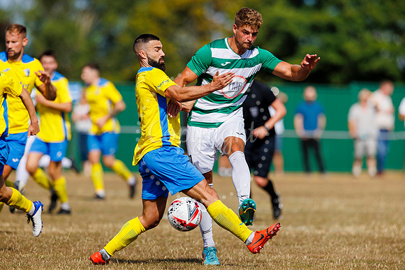 Football action from Framlingham v Norwich United