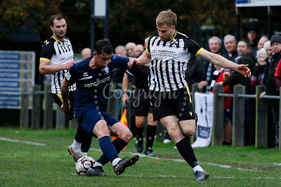 Football action from Harleston vs Bramtham Athletic