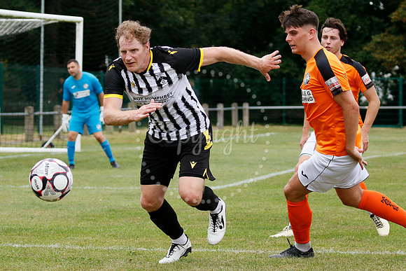 Football action from Harleston Town vs Heacham