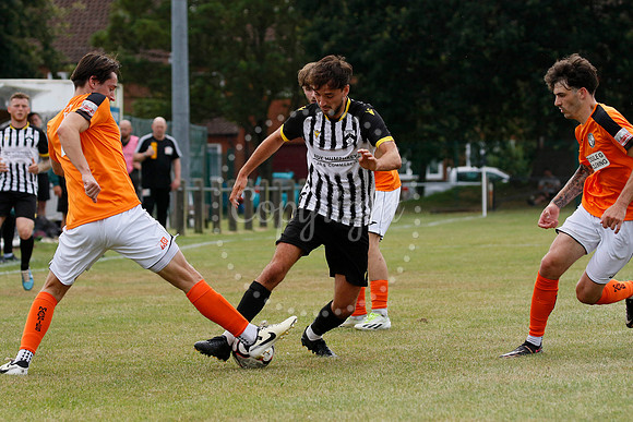 Football action from Harleston Town vs Heacham