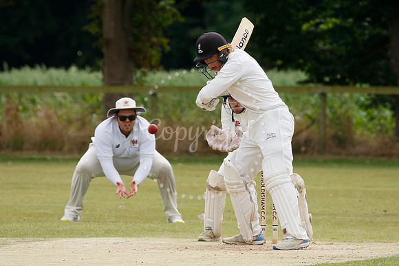 Cricket action from Garboldisham vs Bradfield