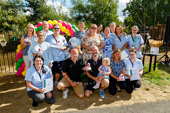 Staff at De Lucy House care home in Diss pictured together for t