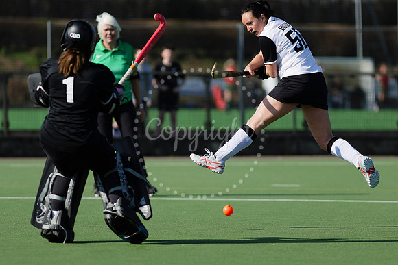 Hockey action from Harleston Magpies Ladies’ II hosting Bishop’s Stortford I