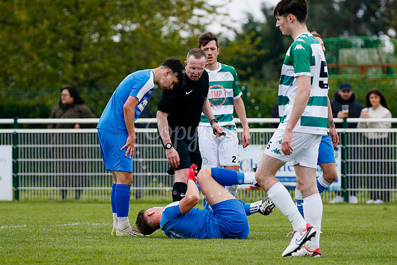 Football action from Framlingham Town versus Cornard United